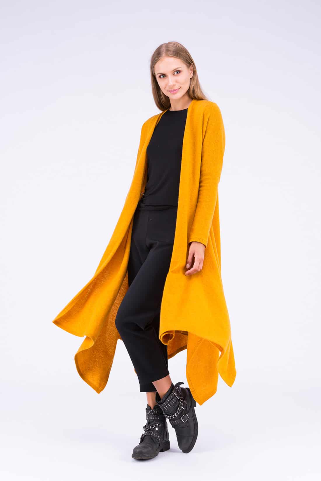 Robe manteau jaune en laine ILULISSAT – Image 6