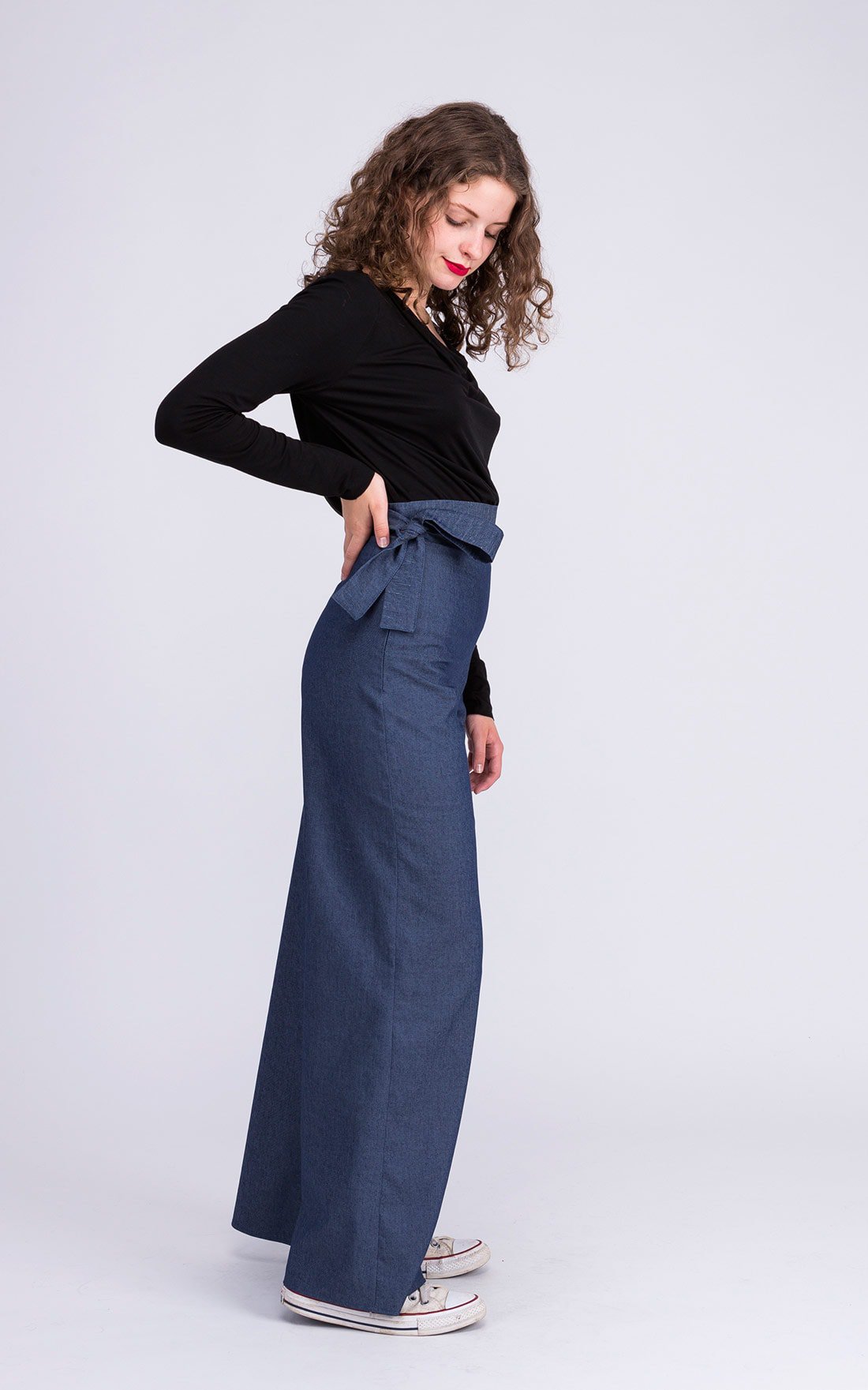Pantalon bleu large en jean pour femme HYPENA – Image 3