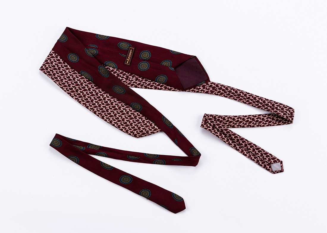Burgundy fabric belt for women OBI-14 – Image 4