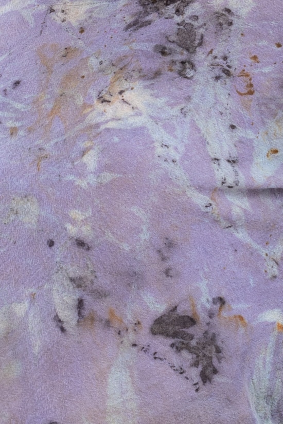 Purple mauve long sleeve printed organic cotton t-shirt for women MIKA – Image 4