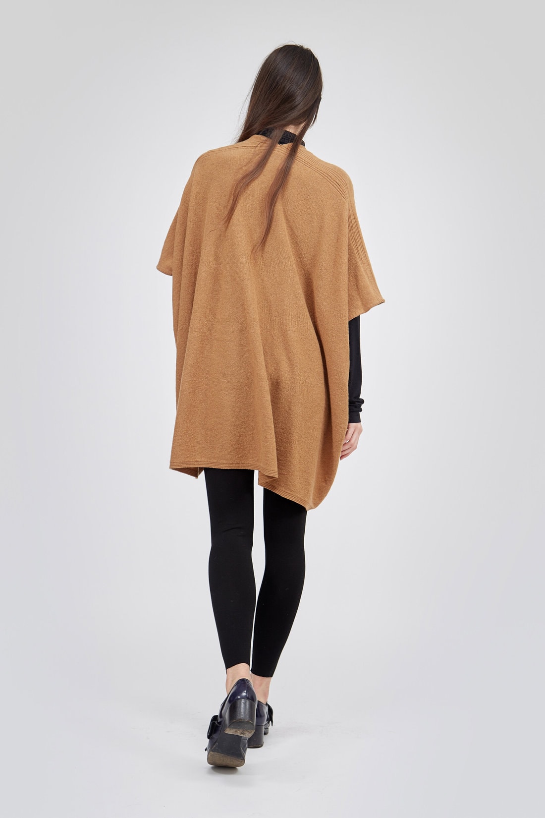 Veste marron large pour femme en laine LADY – Image 4