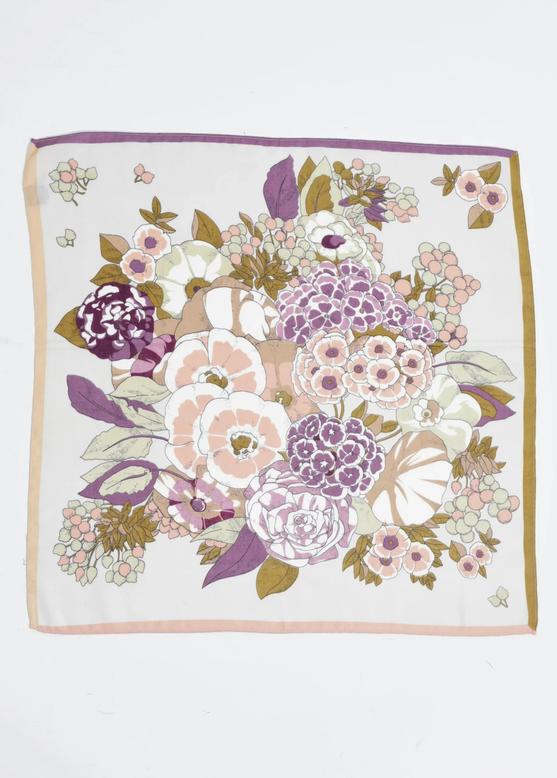 Foulard carré, imprimé fleuri hortensias – Image 2