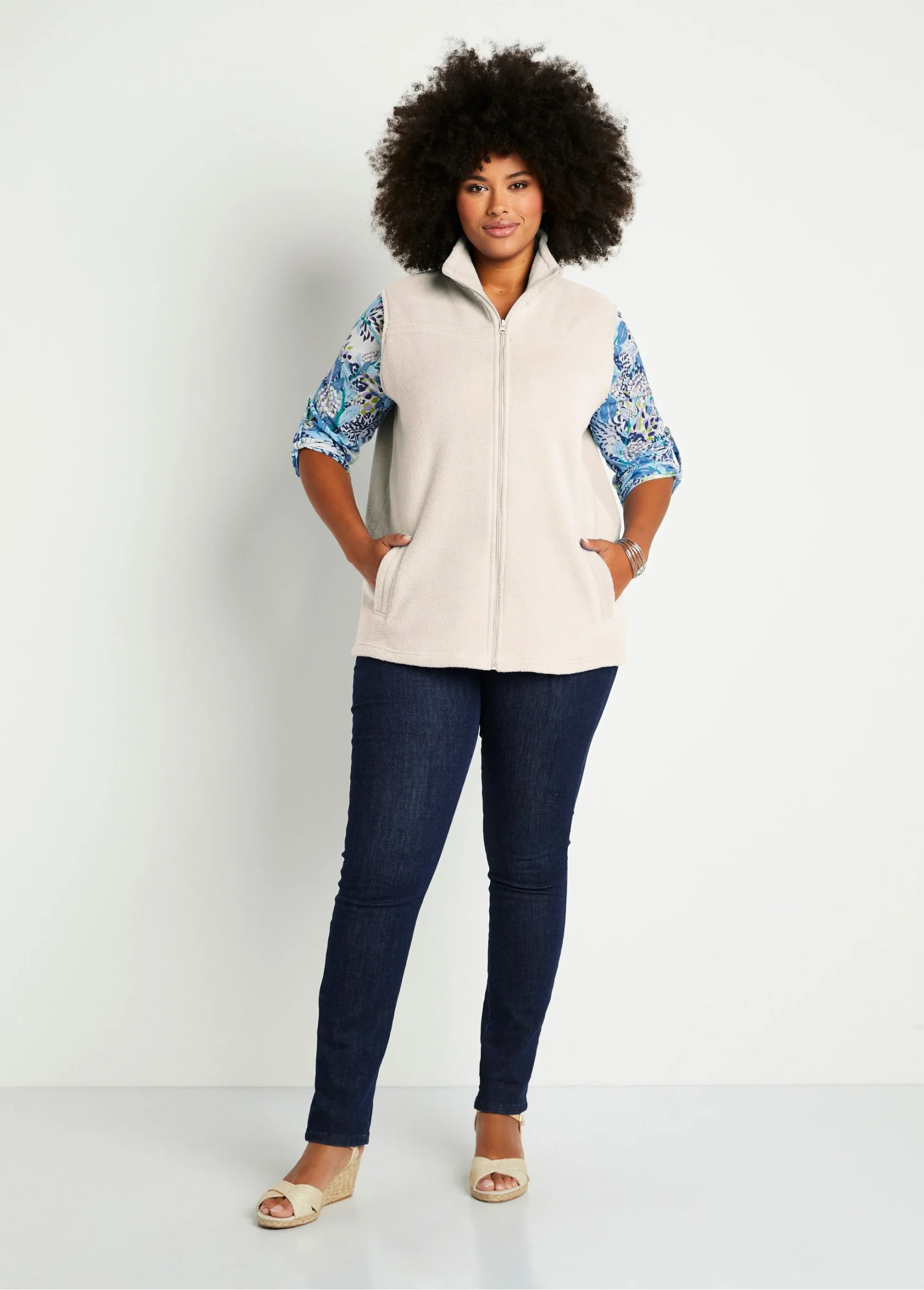 Blouson zippé sans manches polaire – Image 5