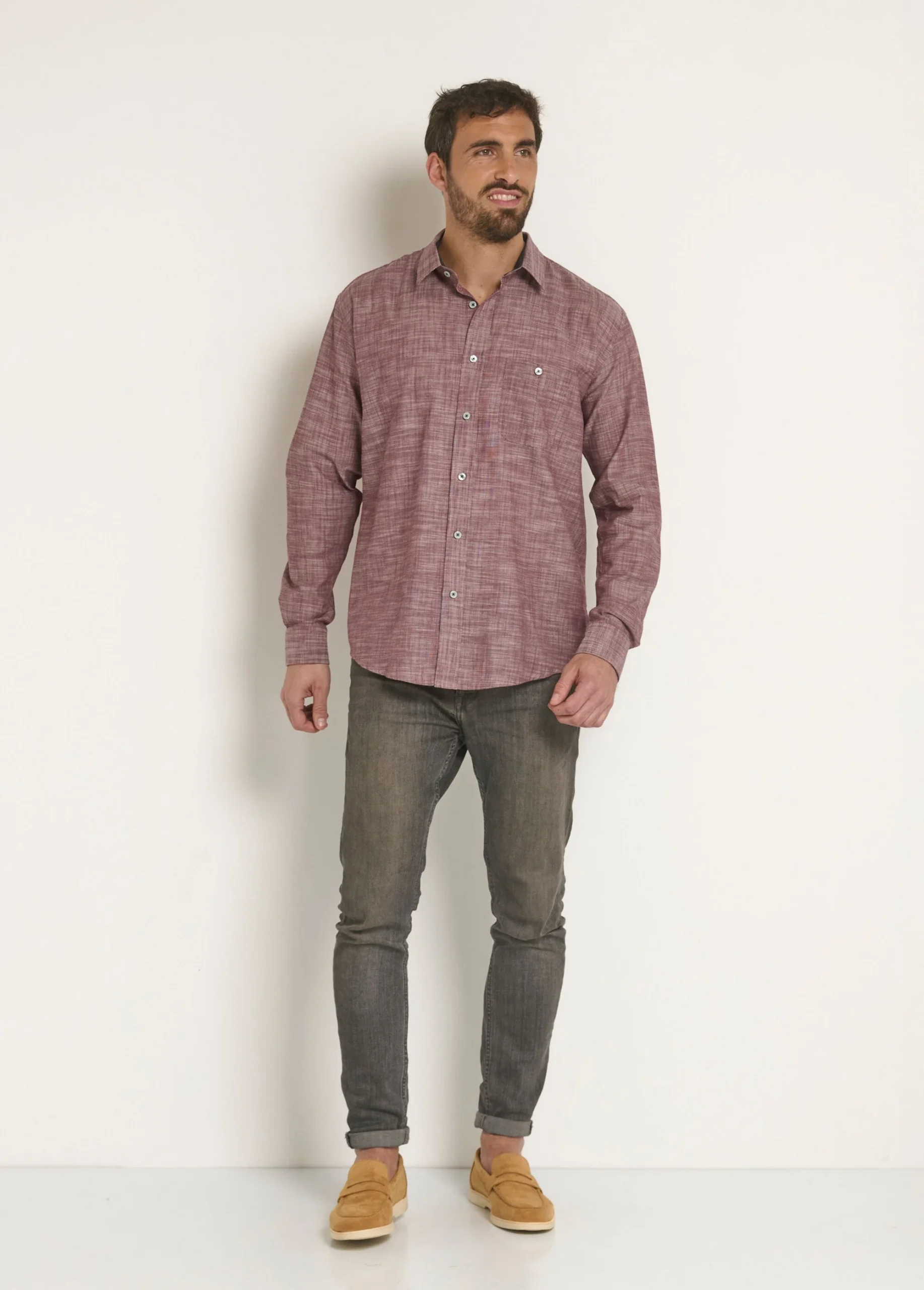Chemise fantaisie détails contrastés – Image 5