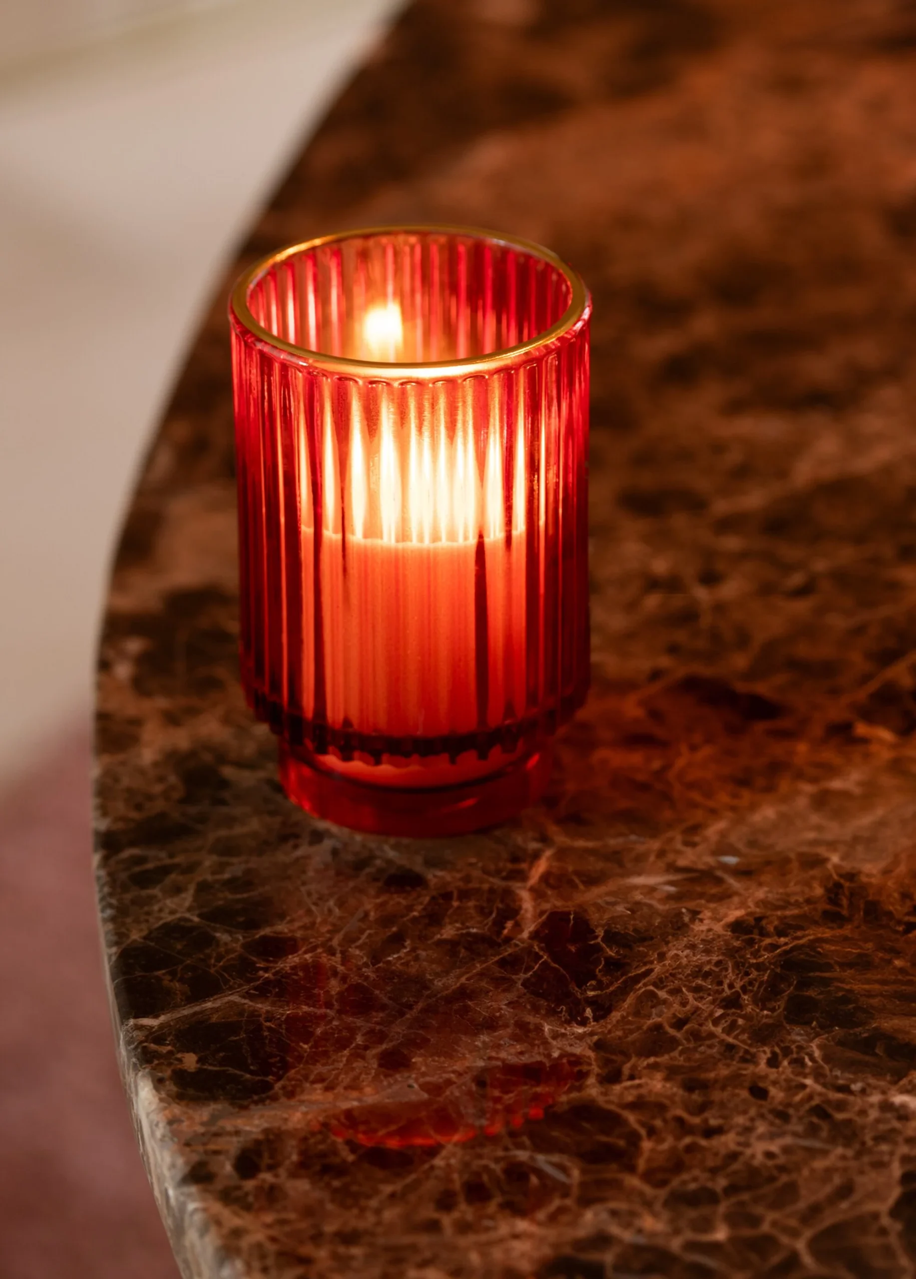 Bougie déco contenant verre coloré – Image 3