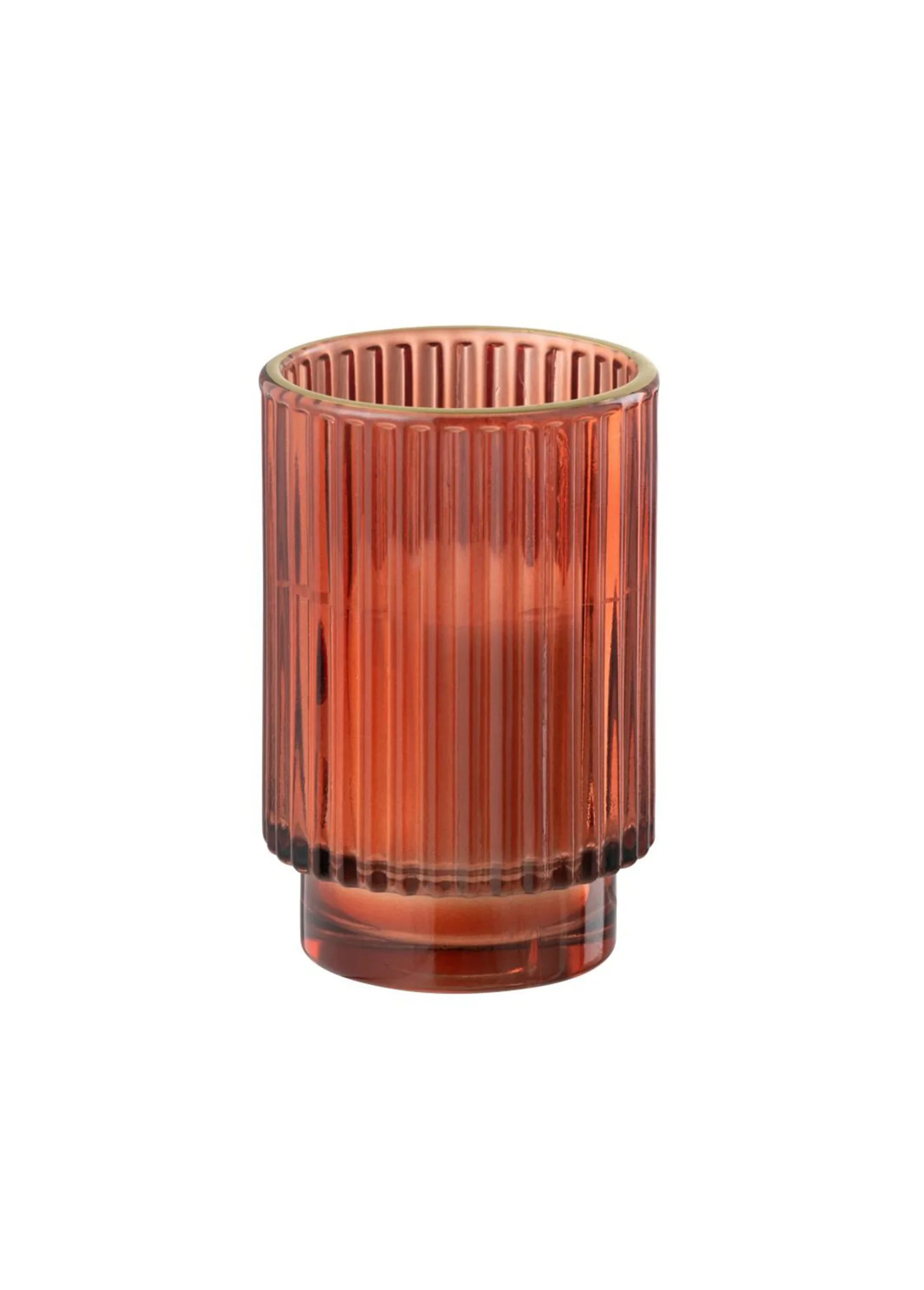 Bougie déco contenant verre coloré