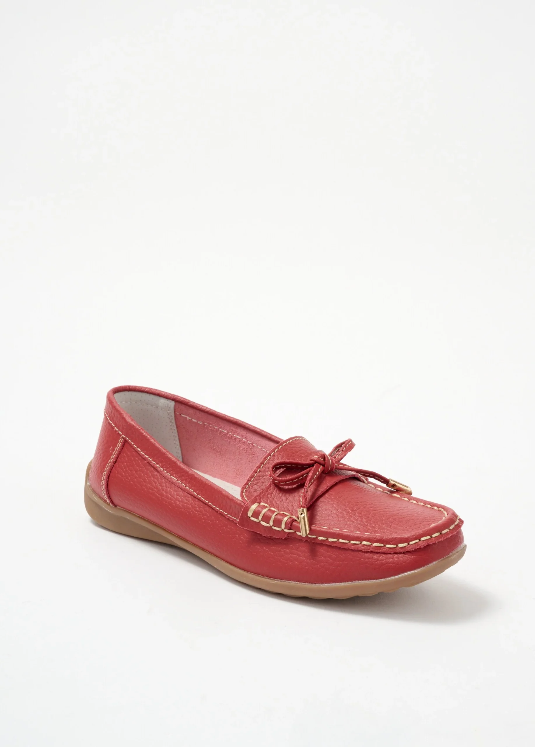 Mocassins confortables plats en cuir