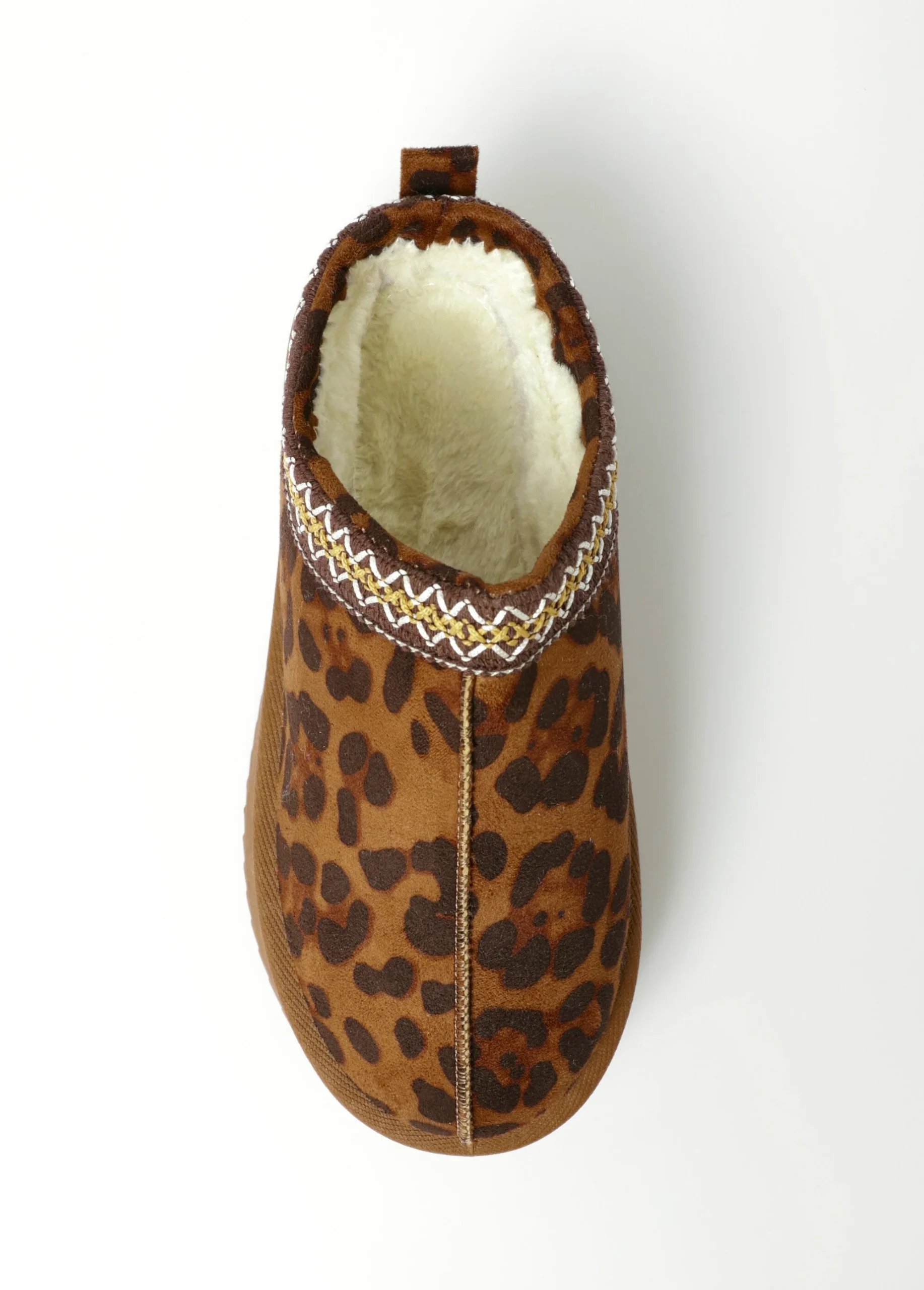 Mules effet daim fourrées et compensées – Image 4