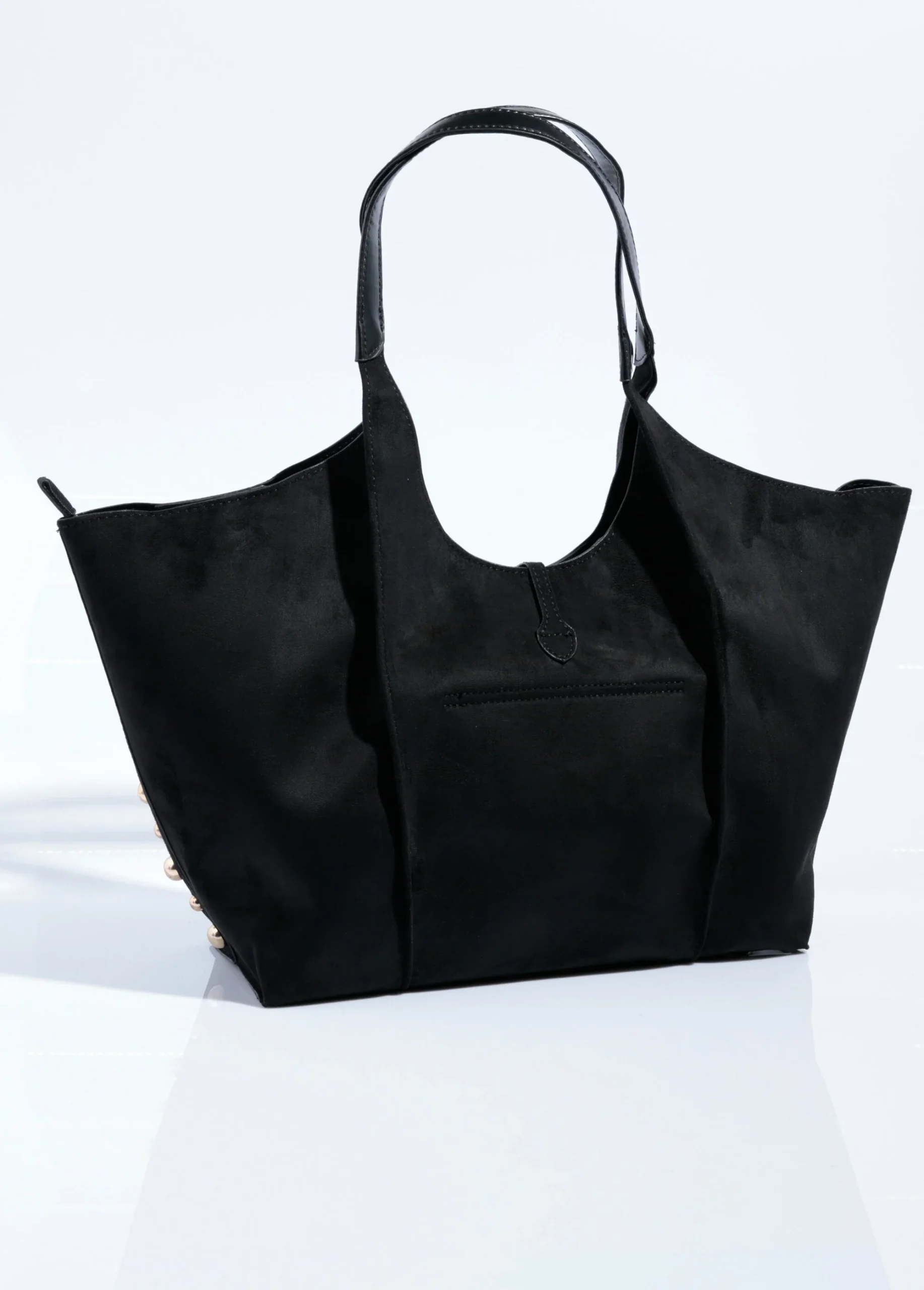 Sac cabas suédine et clous ronds métal – Image 2