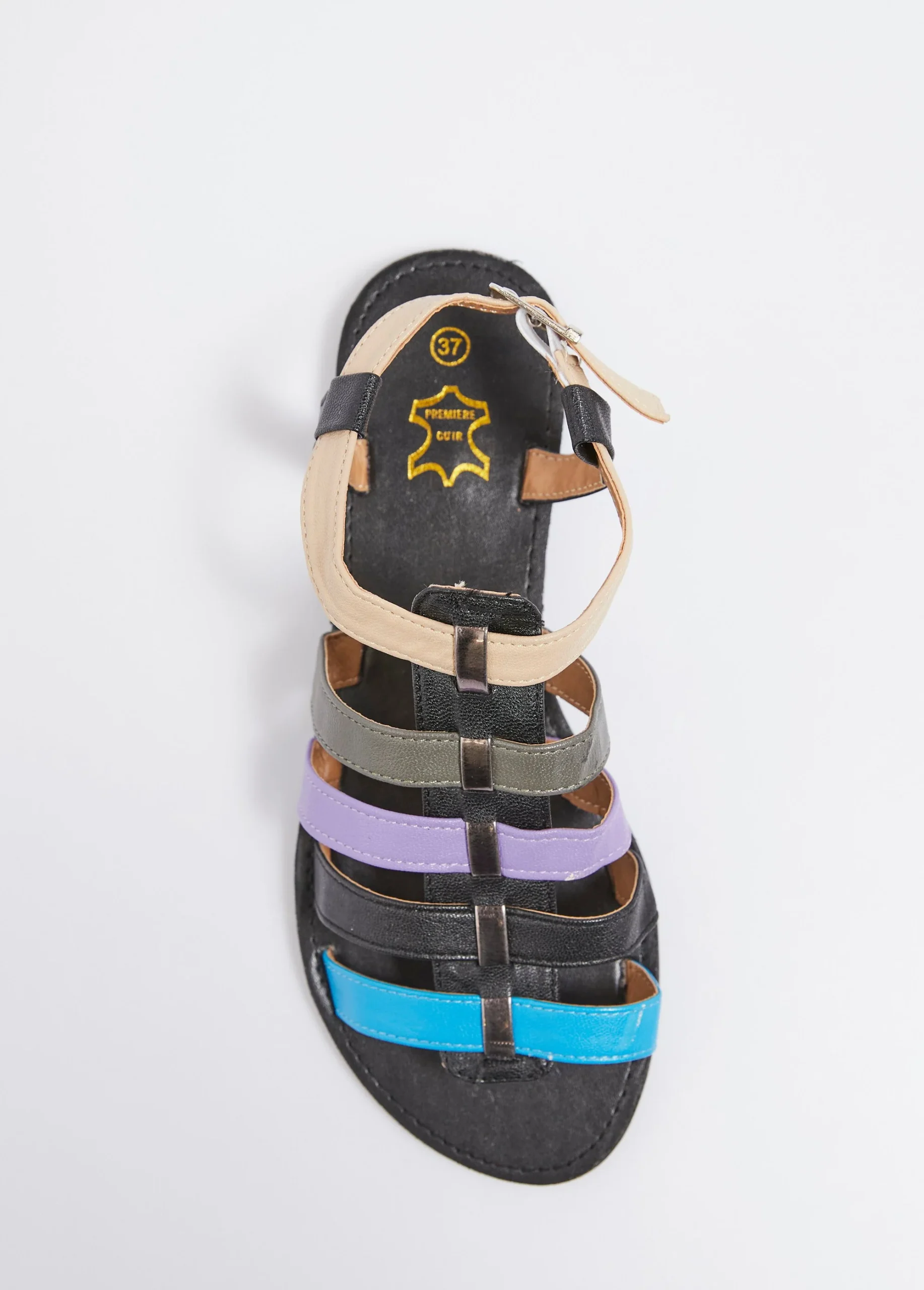 Sandales spartiates brides multicolores – Image 4