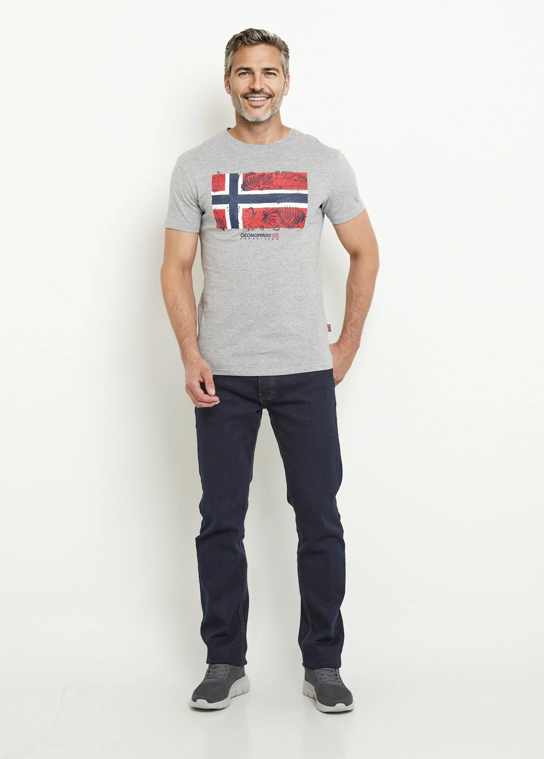 T-shirt col rond drapeau exotique – Image 4
