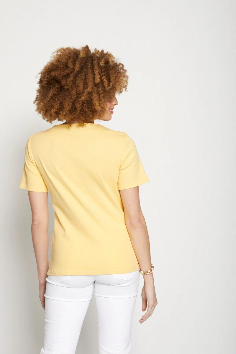 T-shirt jersey coton fantaisie cloutée – Image 2